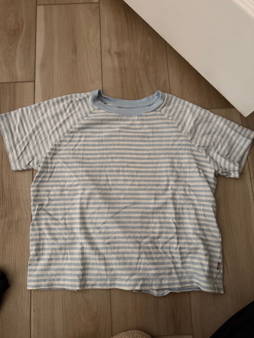 Levi's Light Blue & White Striped Short Sleeve Tee